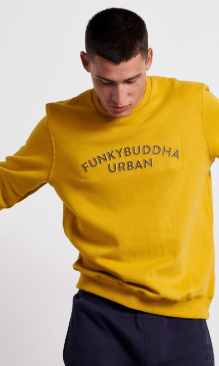 Funky Buddha Φούτερ Με 3D Τύπωμα logo print. FBM004-007-06