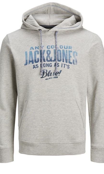 Jack&Jones logo print φούτερ κουκούλα