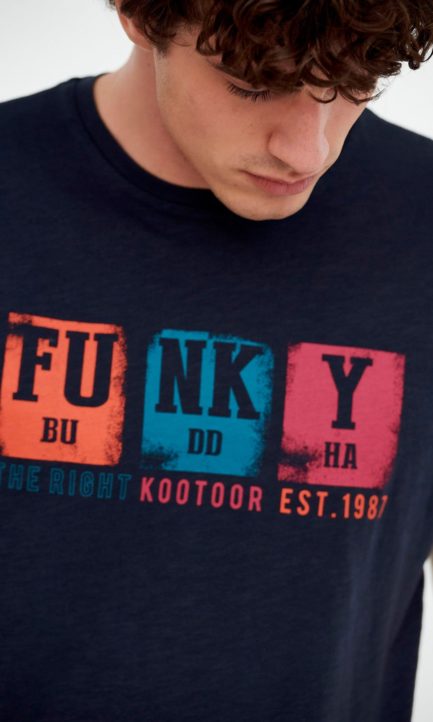 Funky Buddha Ανδρικό T-Shirt Graphic Τύπωμα FBM005-327-04