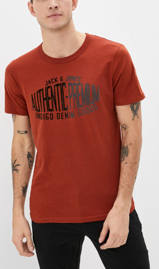 JACK & JONES Ανδρικό T-Shirt Graphic Τύπωμα