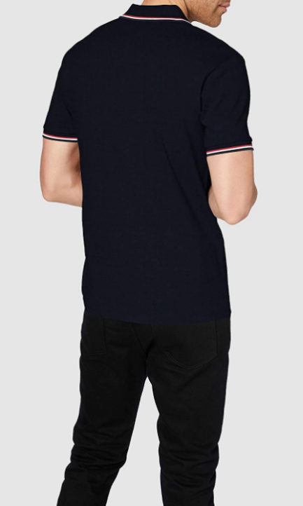 Celio Black Polo Piqué Shirt Ανδρική Μπλούζα Πόλο
