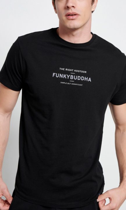 Funky Buddha Ανδρικό Black T-Shirt Graphic Logo