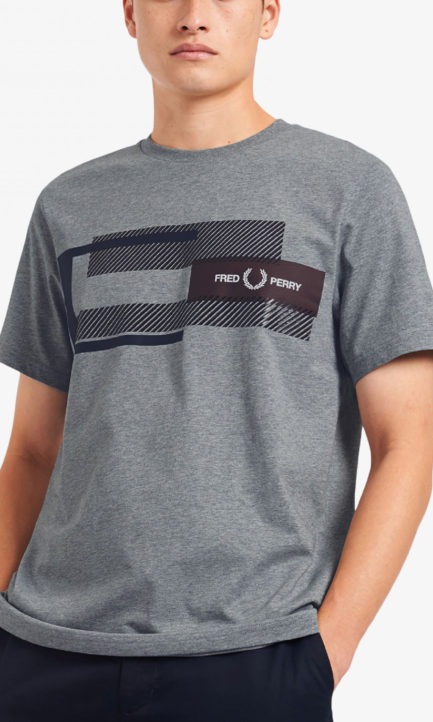 Fred Perry Mixed Graphic T-Shirt Ανδρική Κοντομάνικη Μπλούζα M1599